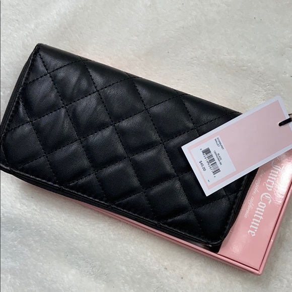 [ JUICY ] Black Quilted Wallet - Picture 2 of 6